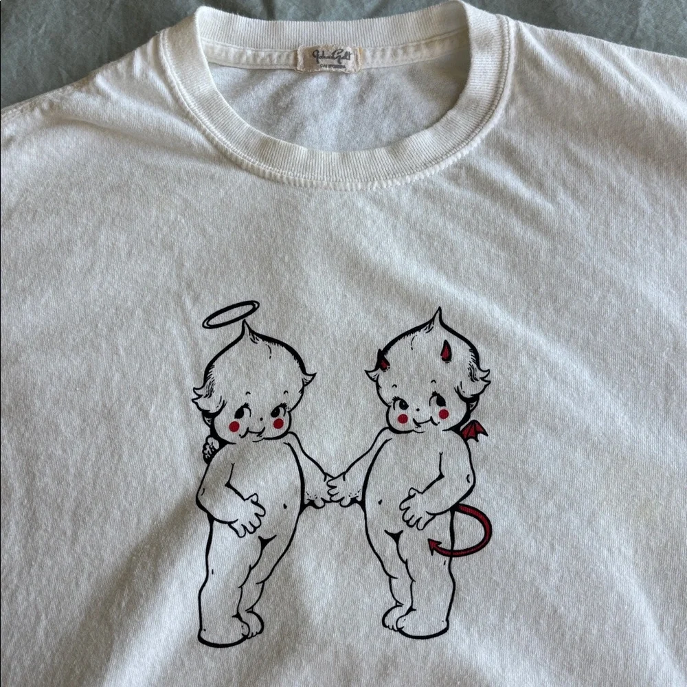 John Galt Angels White Graphic T-Shirt